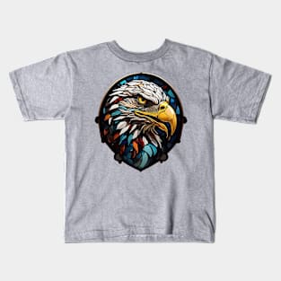 Eagle in Stained Glass Kids T-Shirt